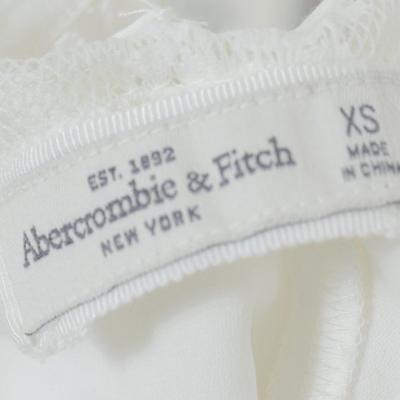 Abercrombie & Fitch White Lace Size XS BOHO Top - Picture 2 of 8